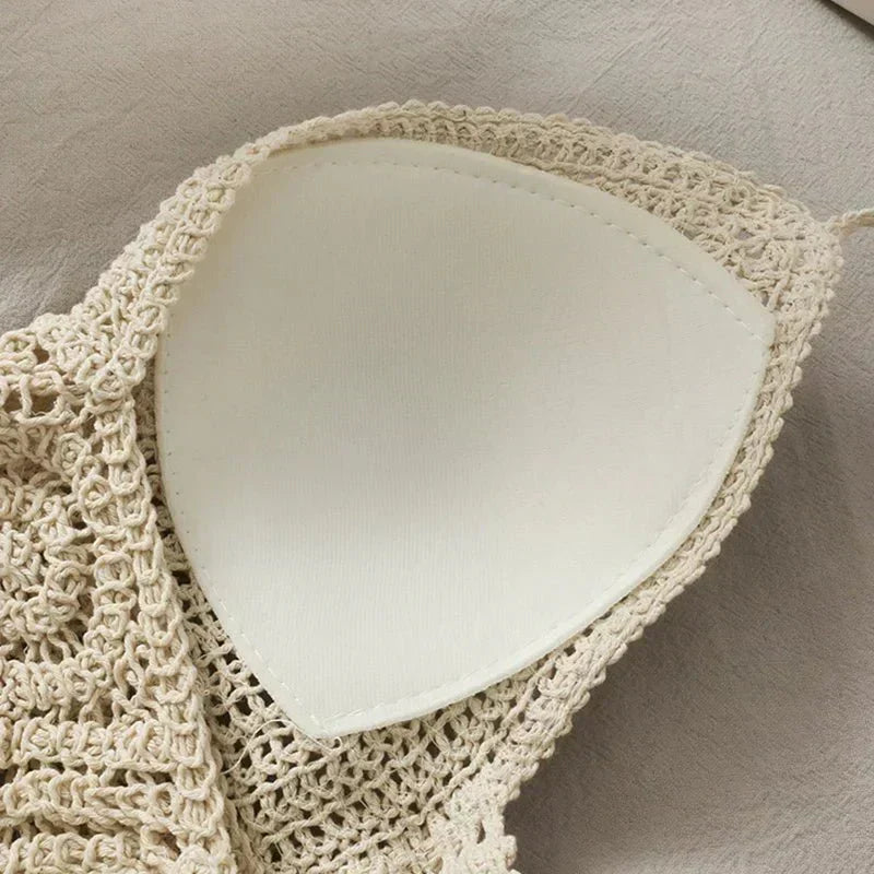 Zahra | Halter Top Crocheted with Fringes