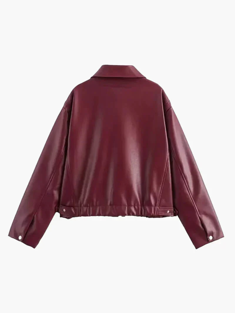 Alea | Jacket Glossy faux leather finish