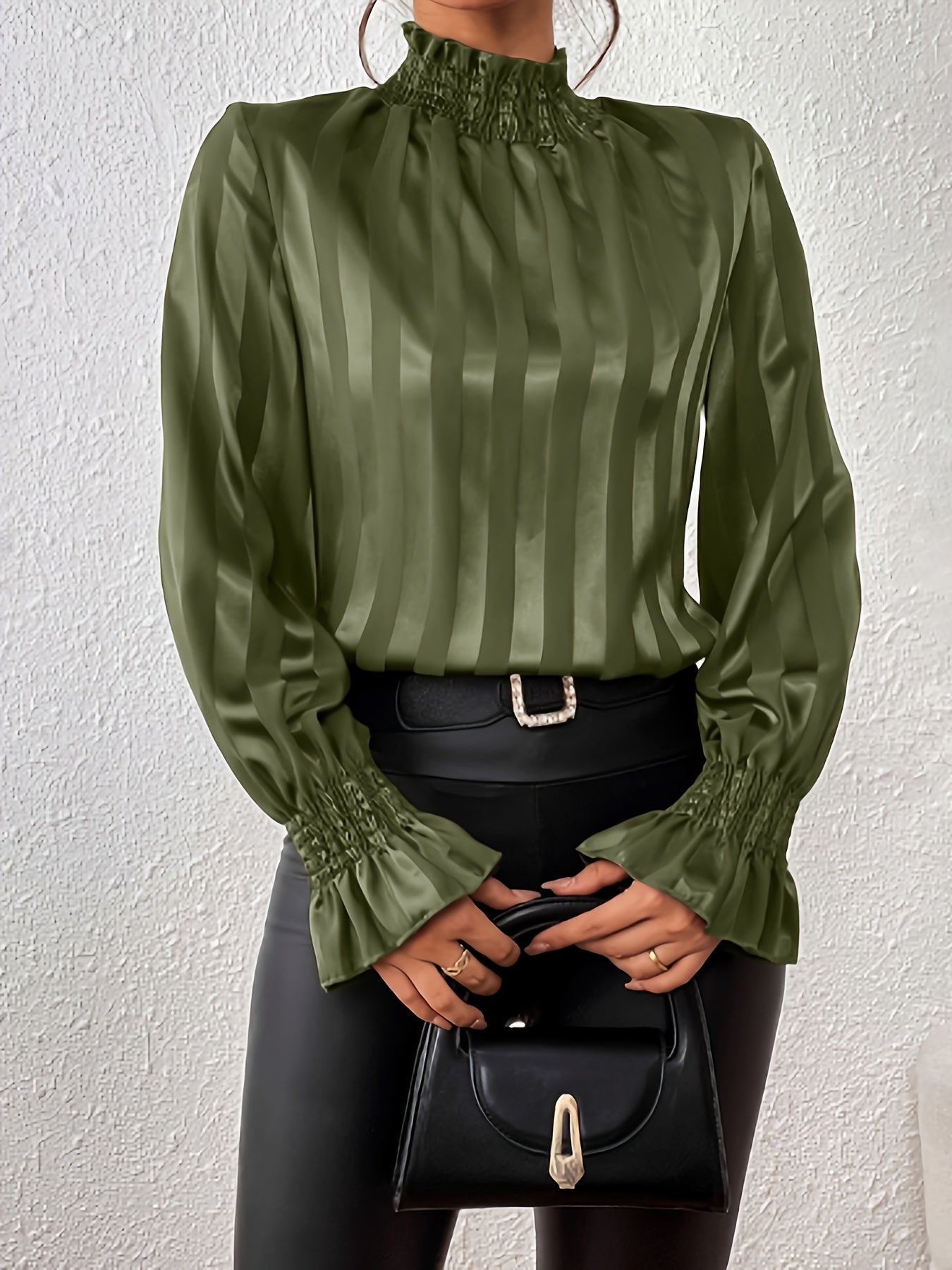 Chasidy | Striped Satin Blouse
