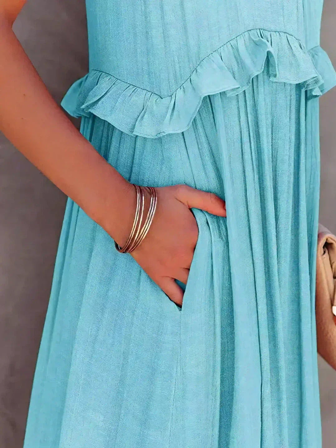 Lena | Halter Ruffle Tiered Maxi Dress