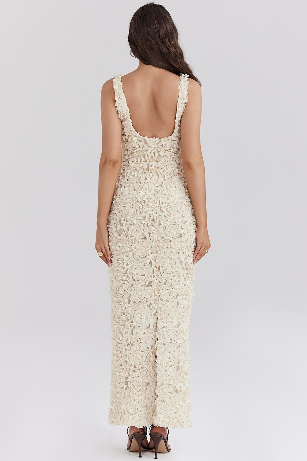 Johnette | Maxi Dress with Floral Appliqué