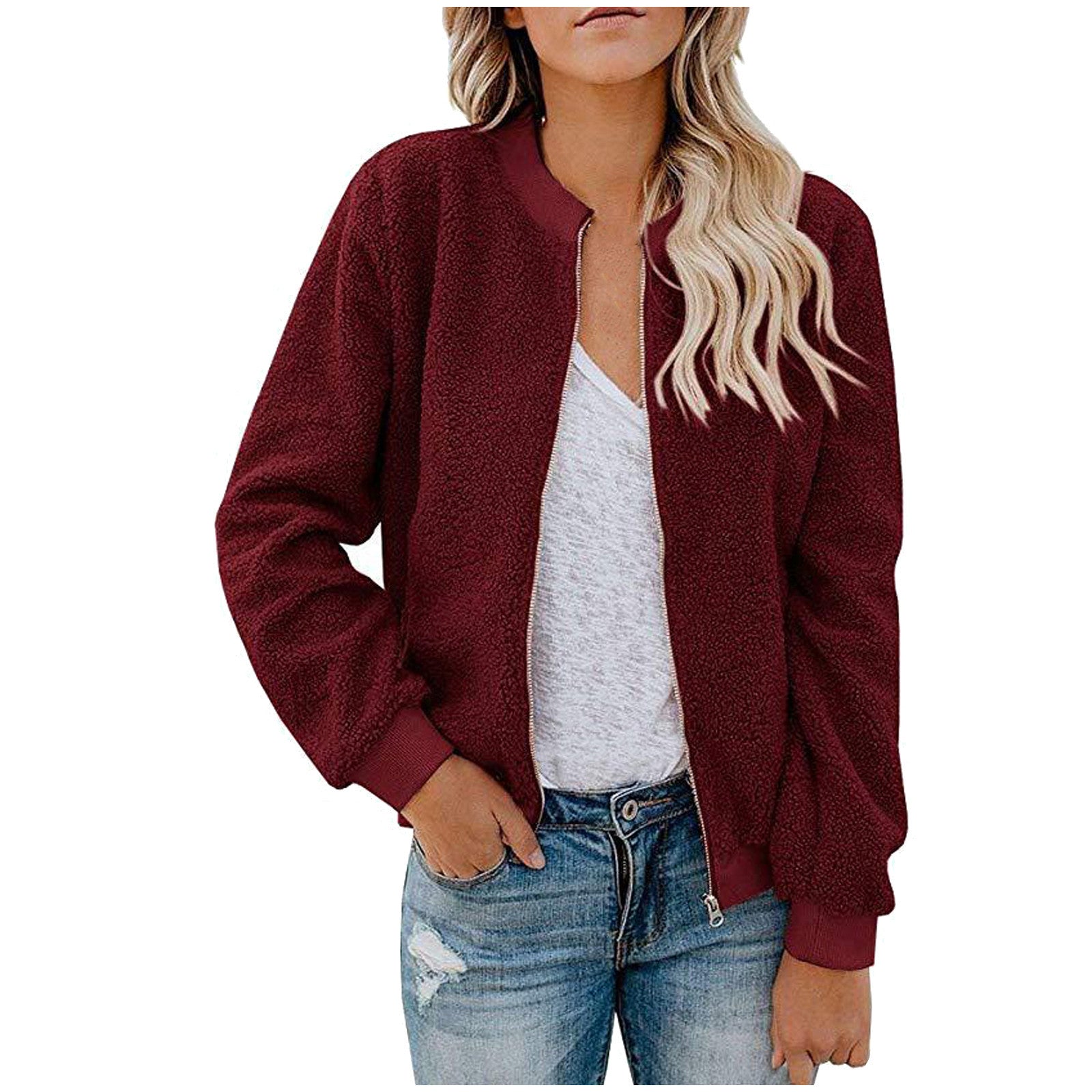Francheska | Bomber Jacket Plush Fleece