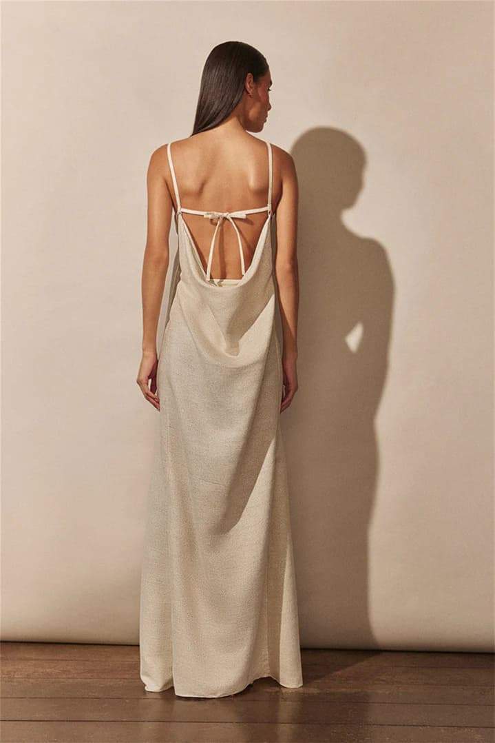 Karie | Maxi Dress with Floral Detail & Split