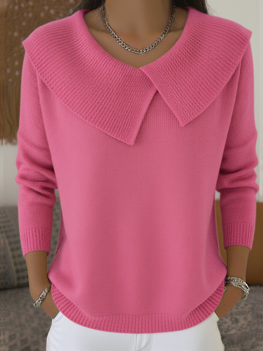 Katrina | Sweater with Oversized Collar