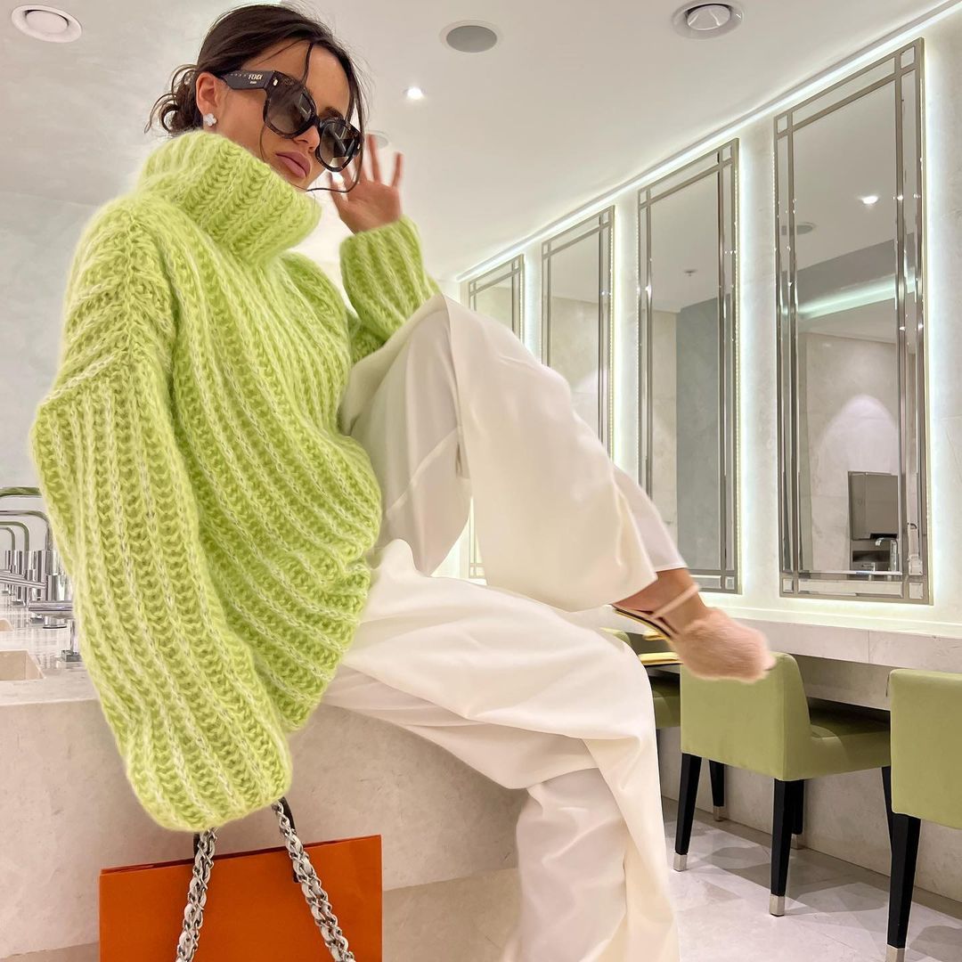 Felecia | Chunky Knit Oversized Turtleneck Sweater