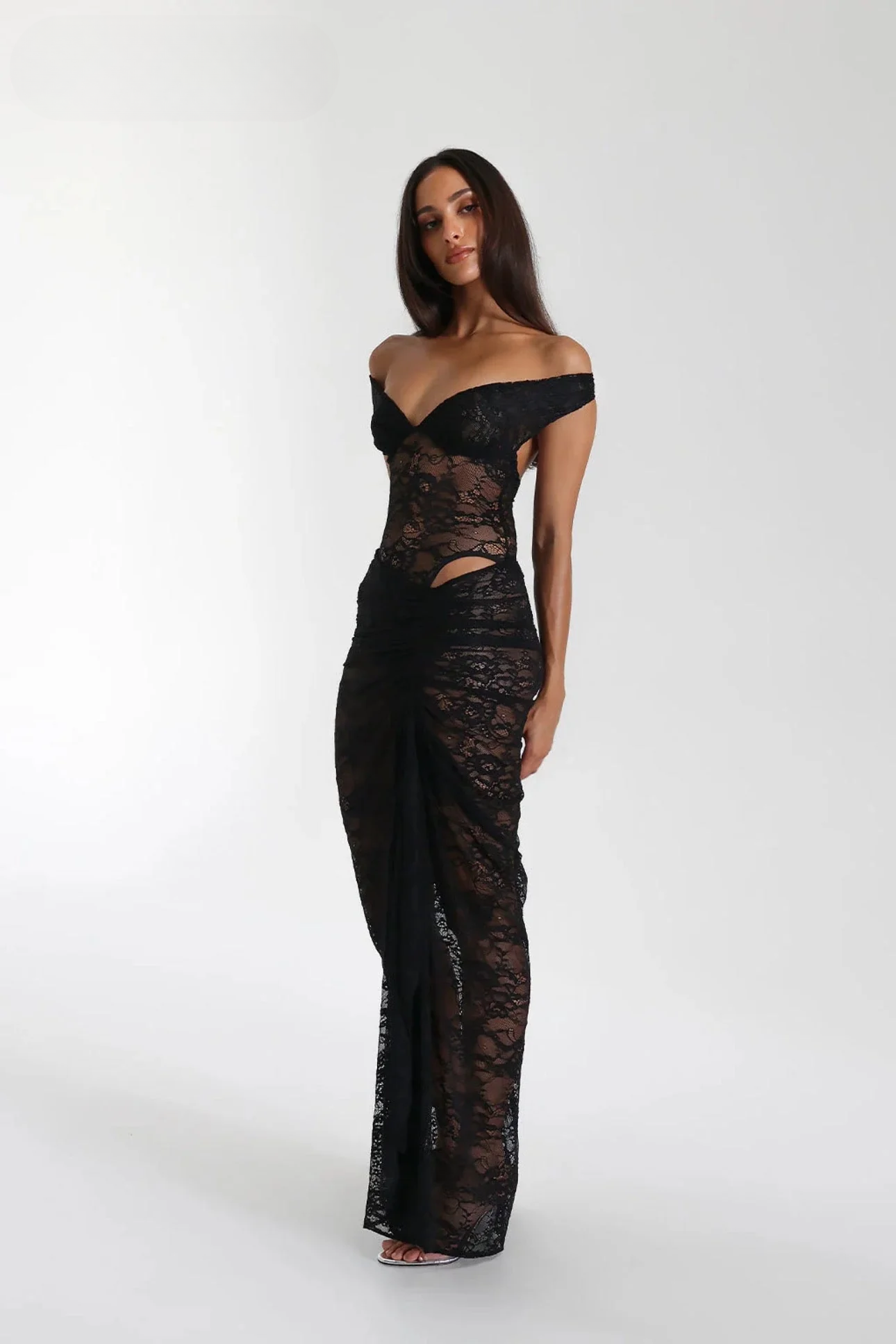 Shalonda | Off-the-shoulder evening dress with slit
