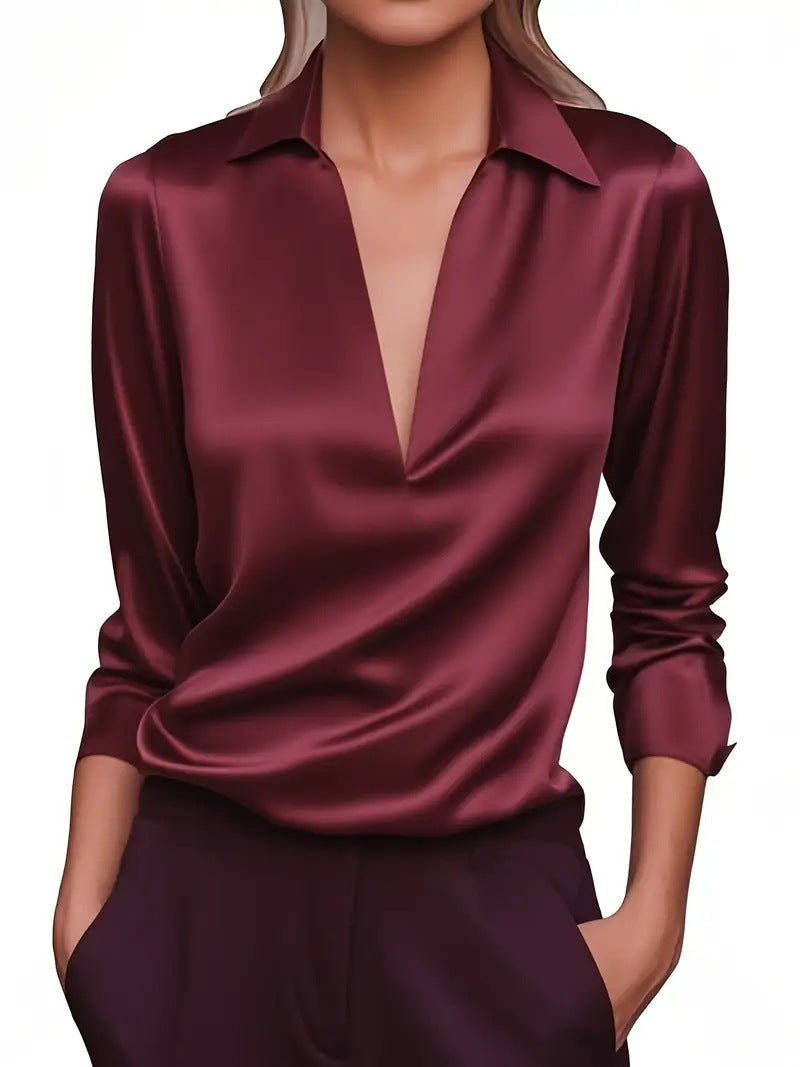 Kayleen | Deep V-neck blouse