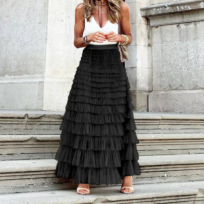 Evelyne | Airy Tulle Maxi Skirt for Women: The Ultimate Comfortable Style