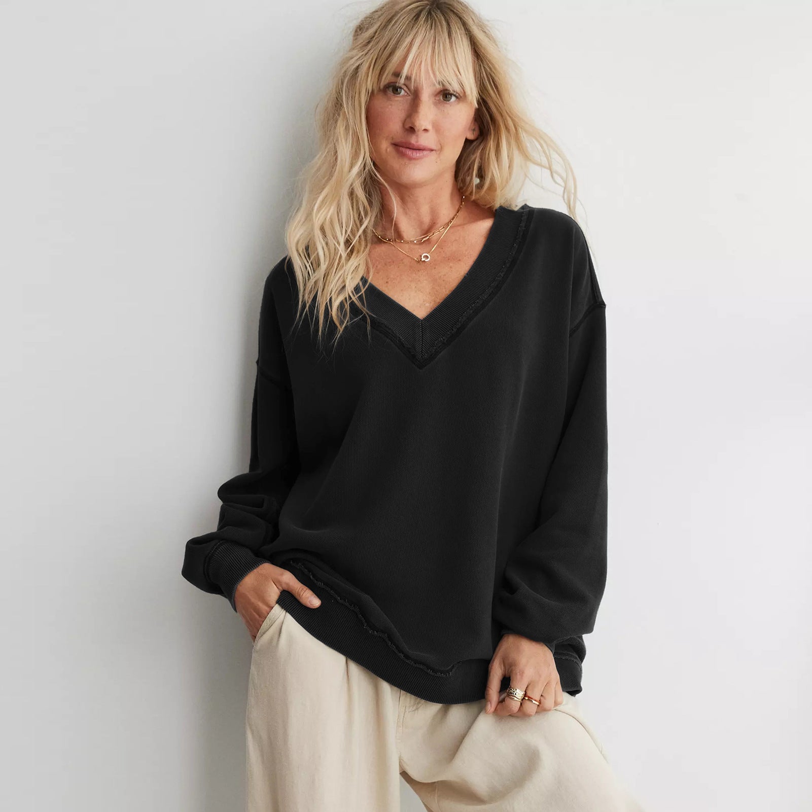 Ezra | V-neck sweatshirt