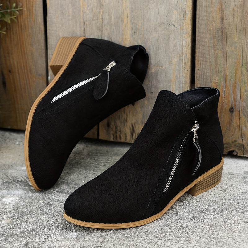 Dolly | Ankle Boots with Asymmetrical Zipper