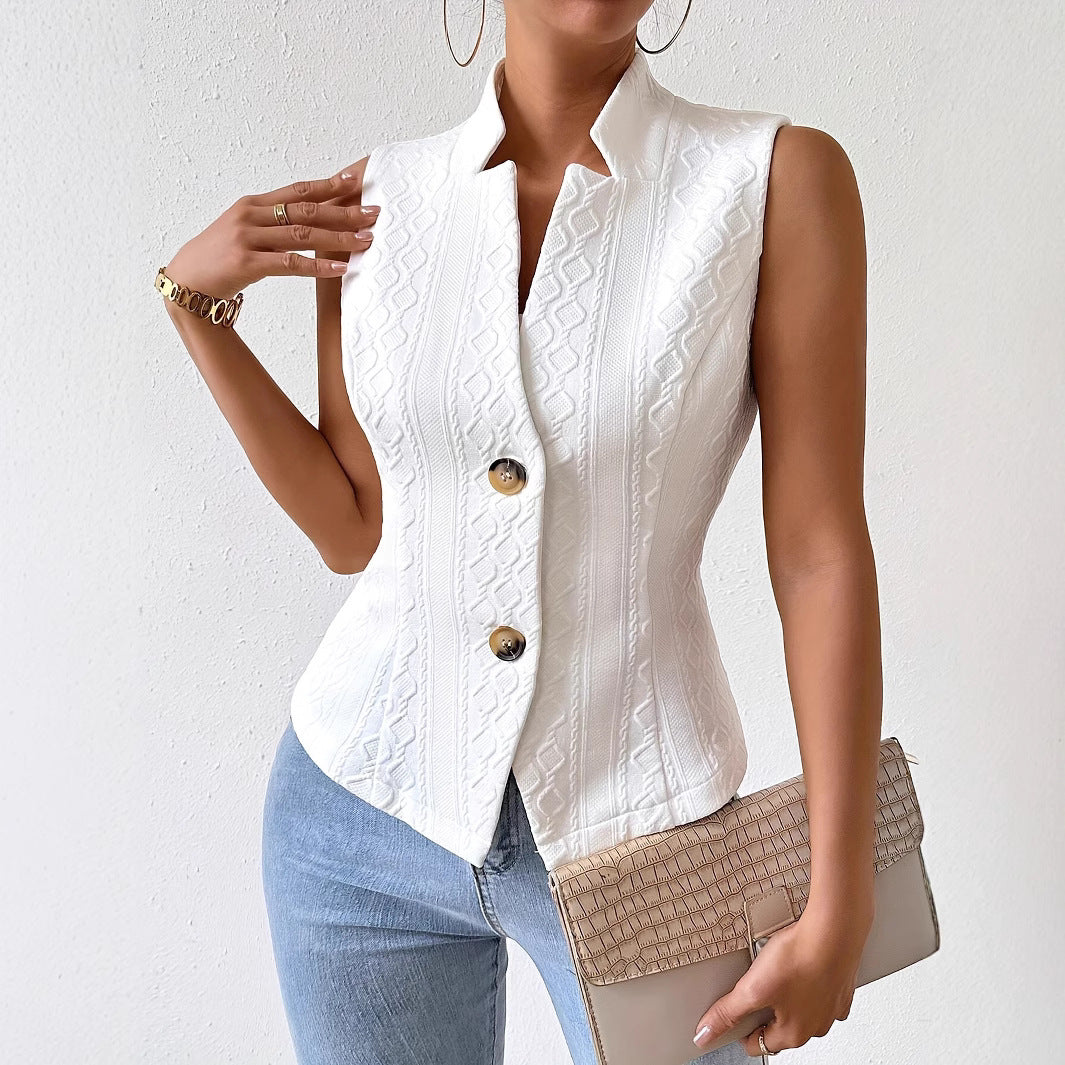 Alessa | Women's Structured White Vest