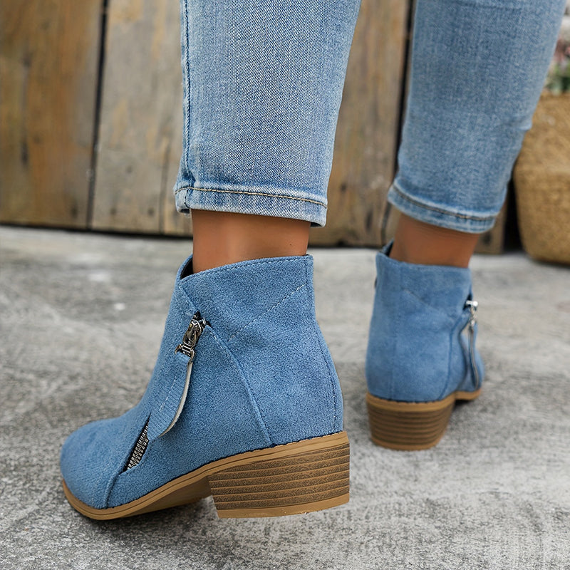 Dolly | Ankle Boots with Asymmetrical Zipper