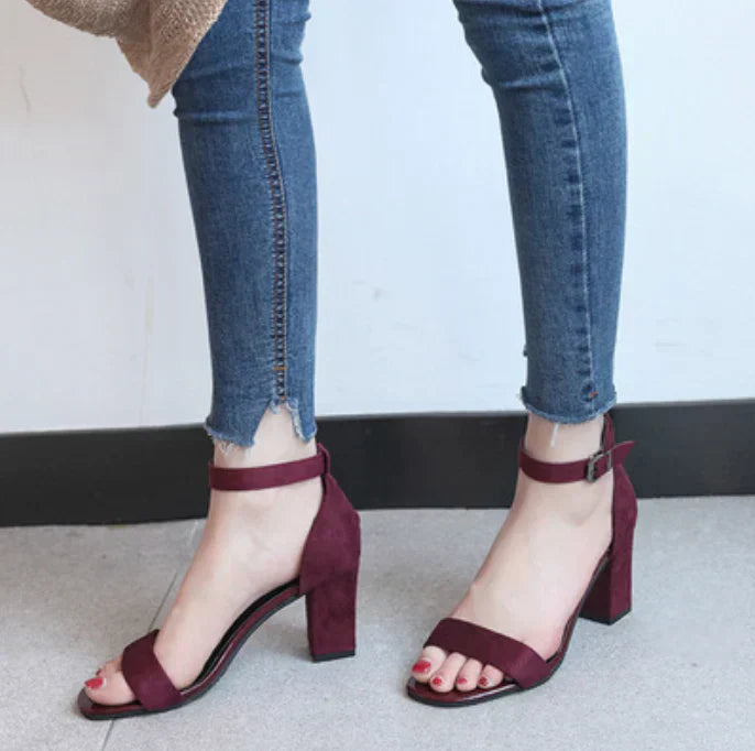 Trudi | Sandals with Heel Chunky Block Heel