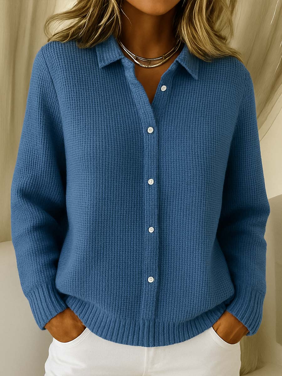 Cyndi | Knitted Shirt with Buttons