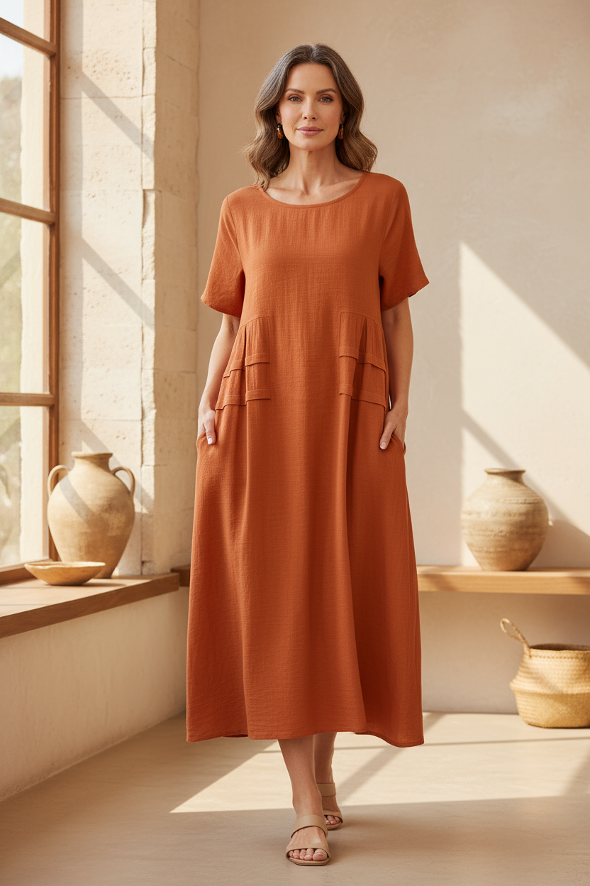 Holly | Relaxed Tiered Midi Dress