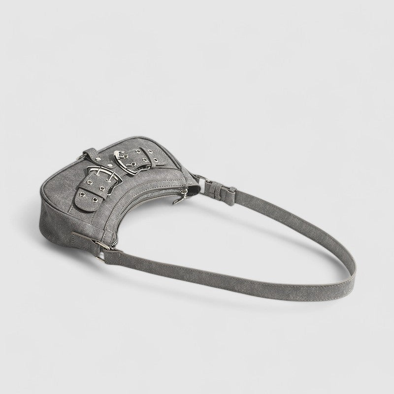 Jayden | Shoulder bag with double silver buckles