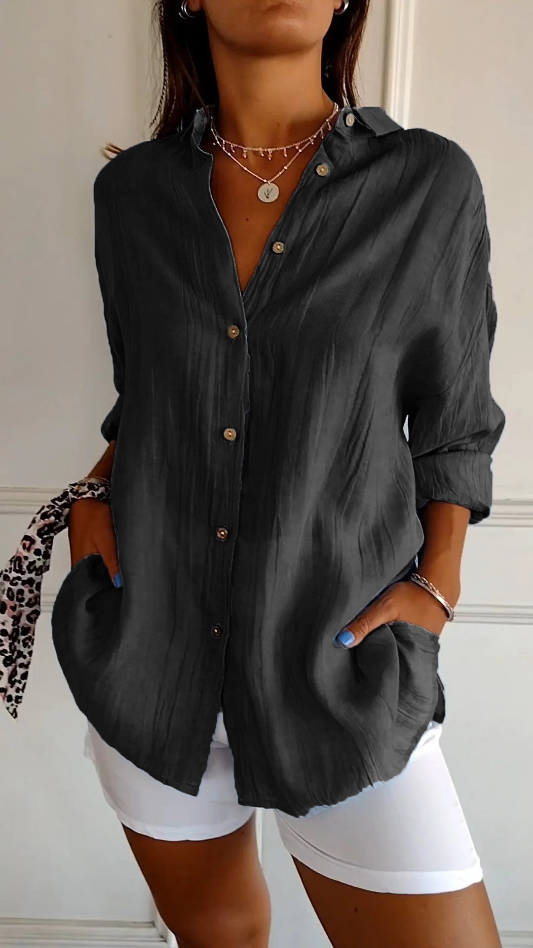 Arin | Shirt with Crinkle Texture