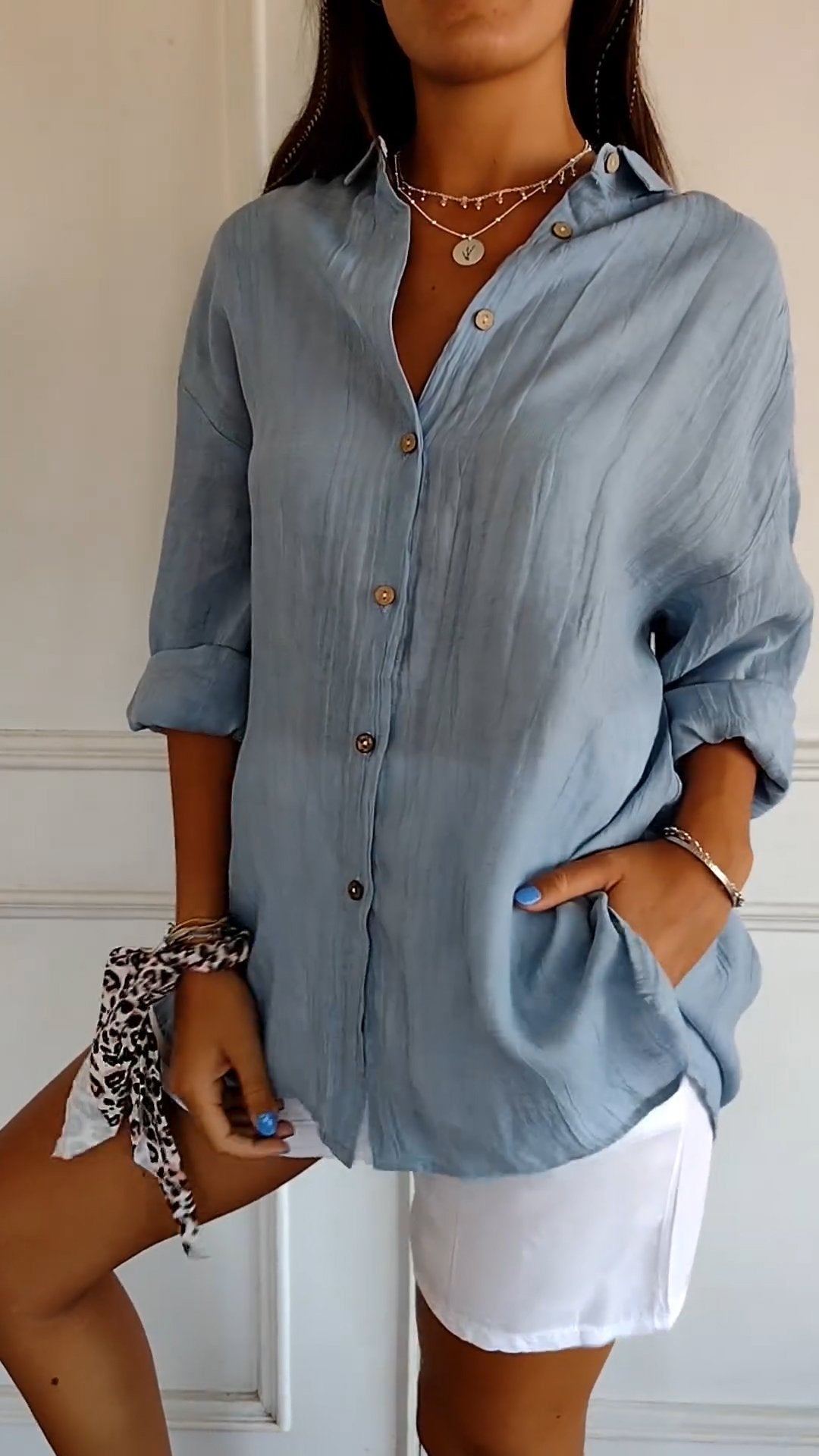 Arin | Shirt with Crinkle Texture