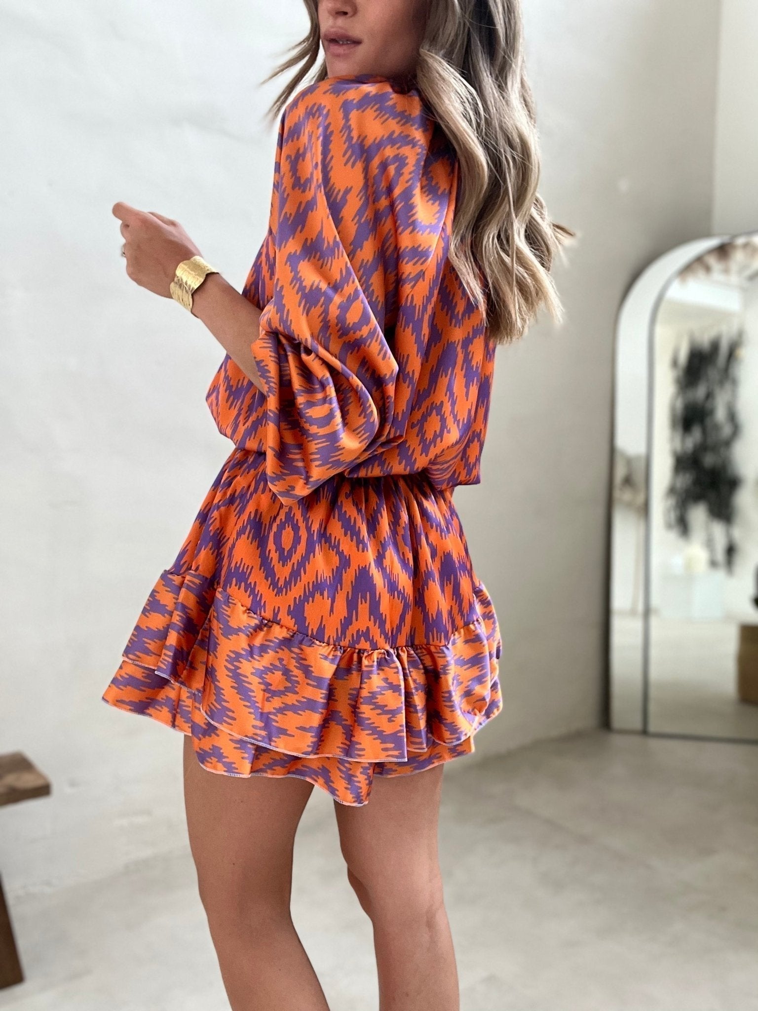 Lior | Playsuit with Ikat Print