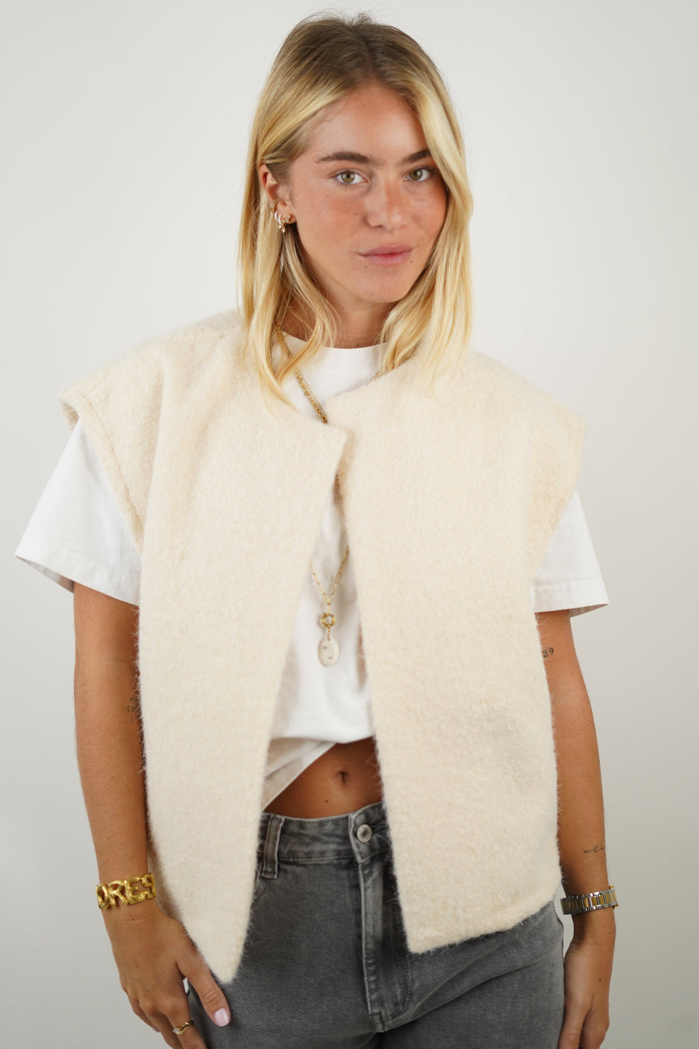 Fenna | Open-Front Cardigan with Wide Armholes