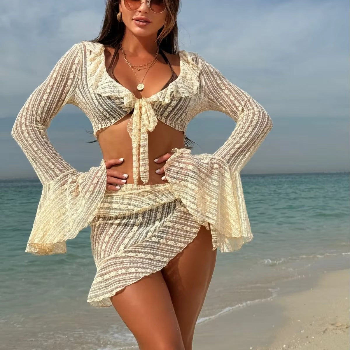 Hattie | Bikini Set with Sheer Cover-up