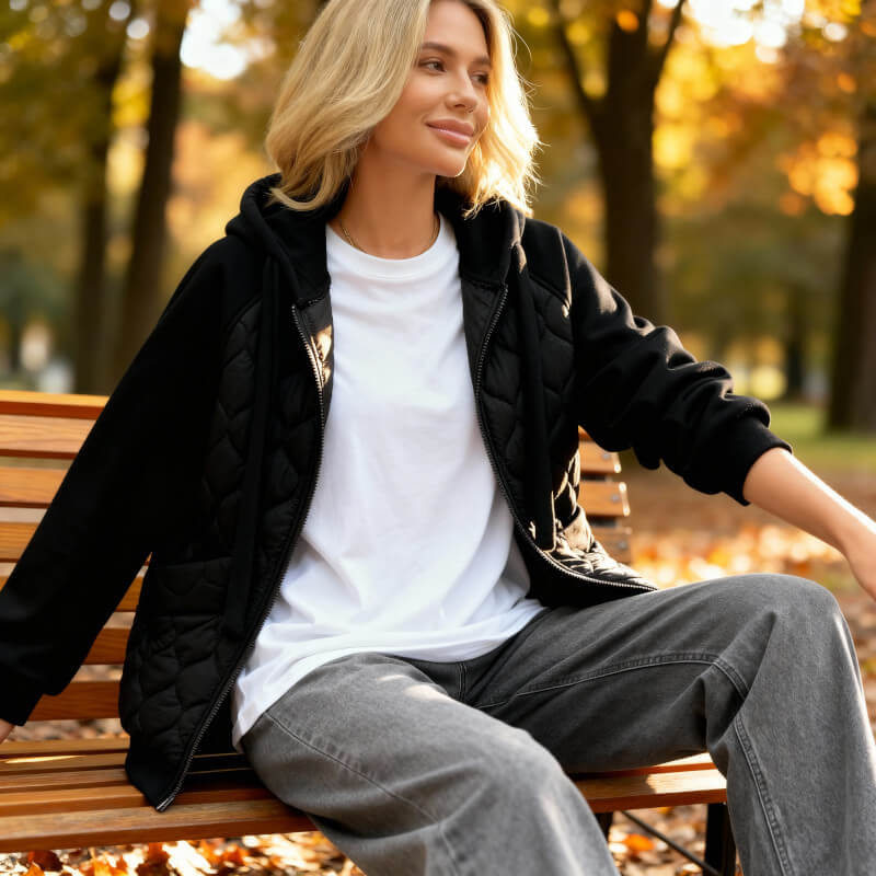 NATALIE | QUILTED HOODIE JACKET