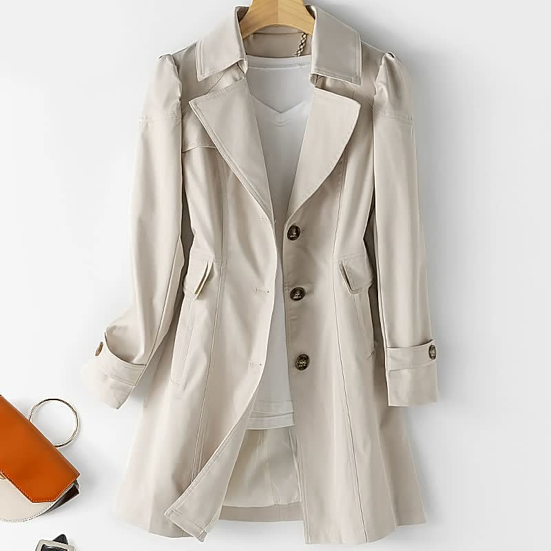 Kenya | Trench Coat with Puff Sleeves