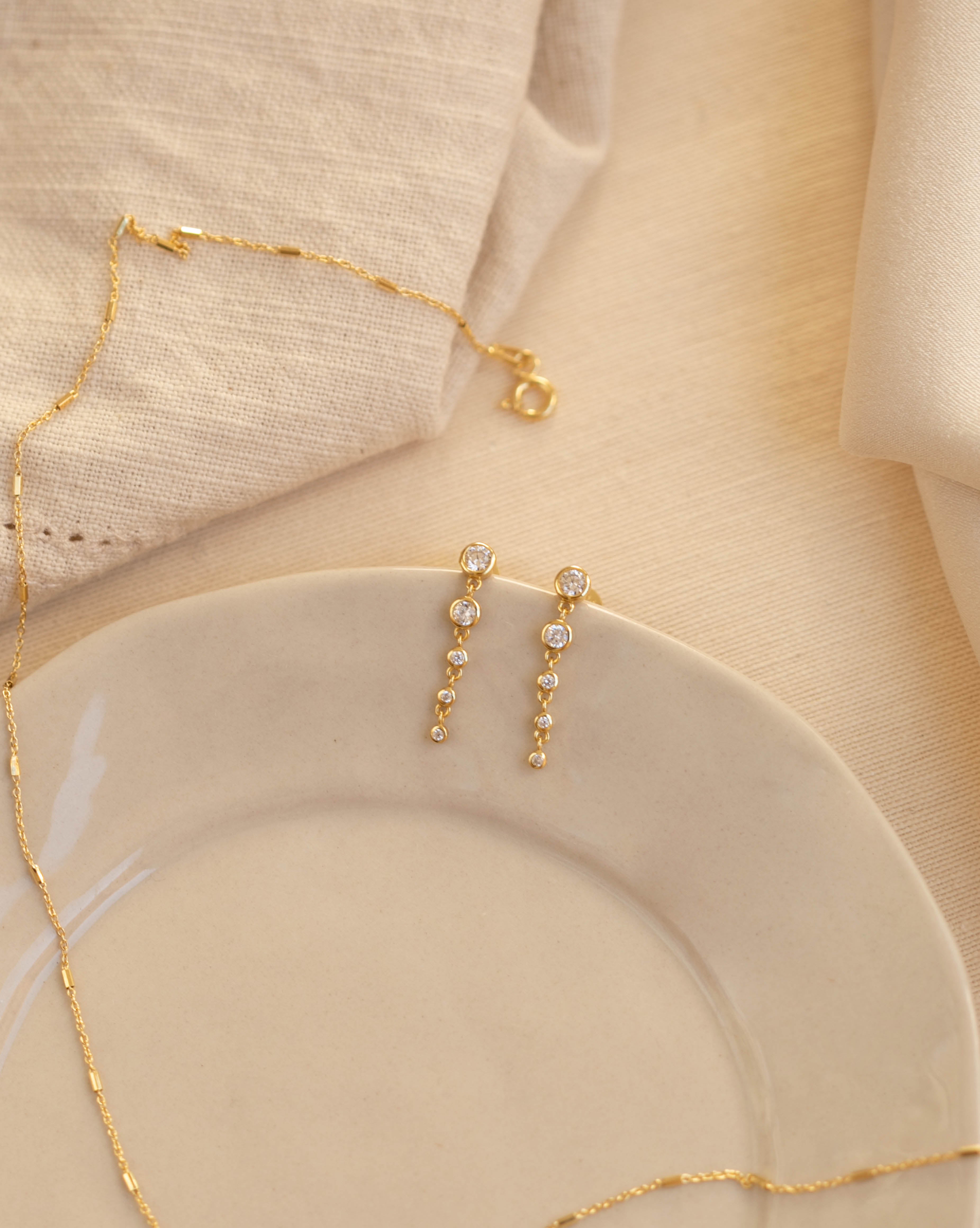 JOY Earrings White Long