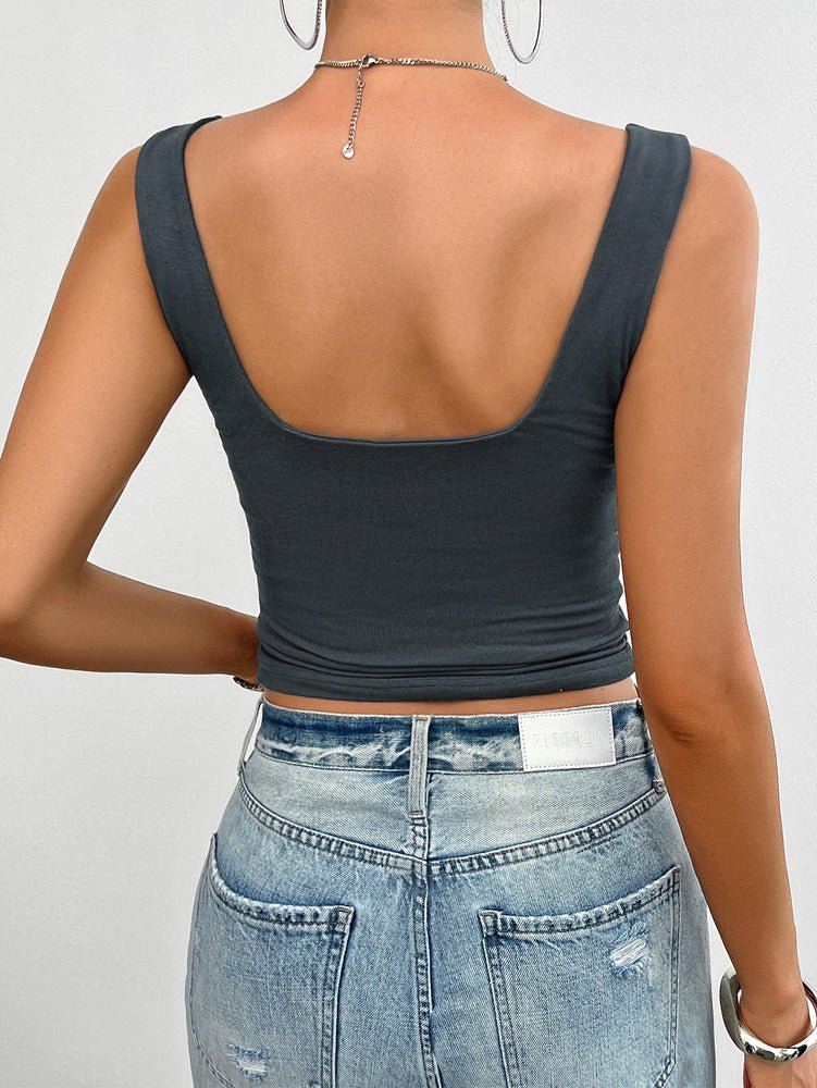 Arya | Tank Top with Ruched Sweetheart Neckline