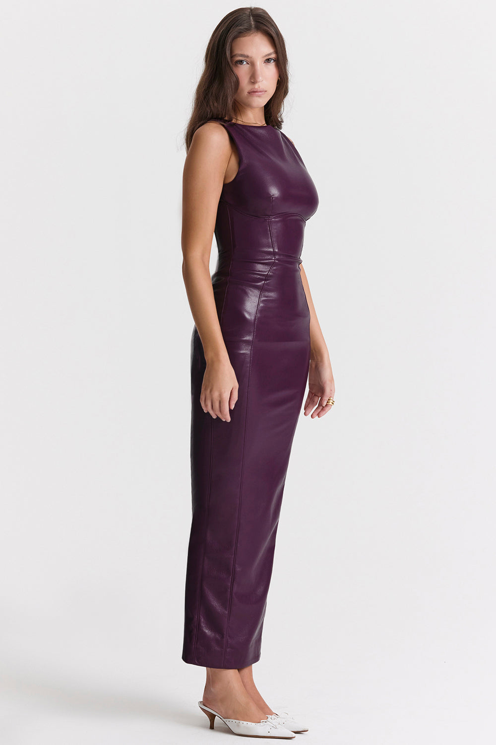 Allysa | Maxi Dress Faux Leather Bodycon