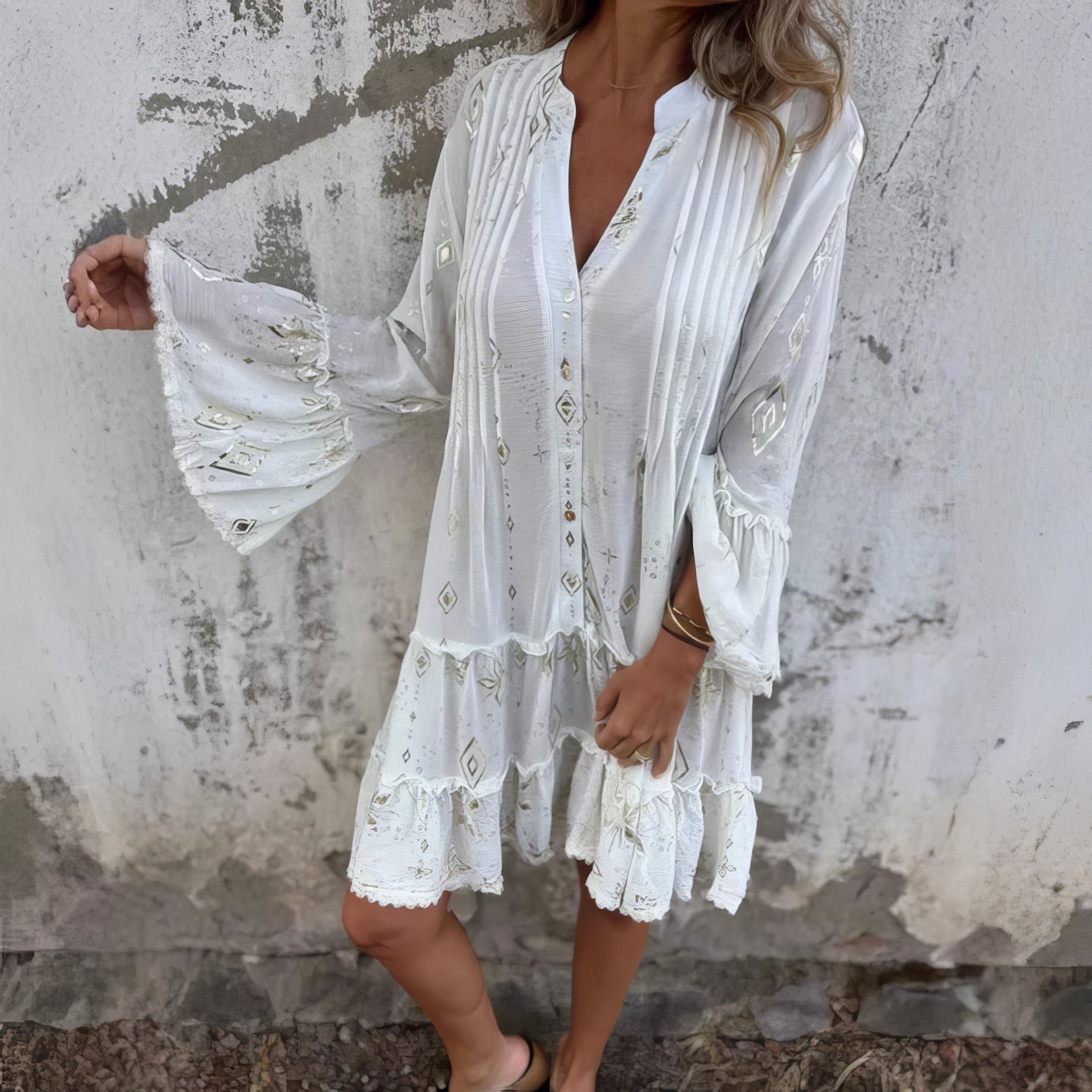 Kara | Boho Button Dress