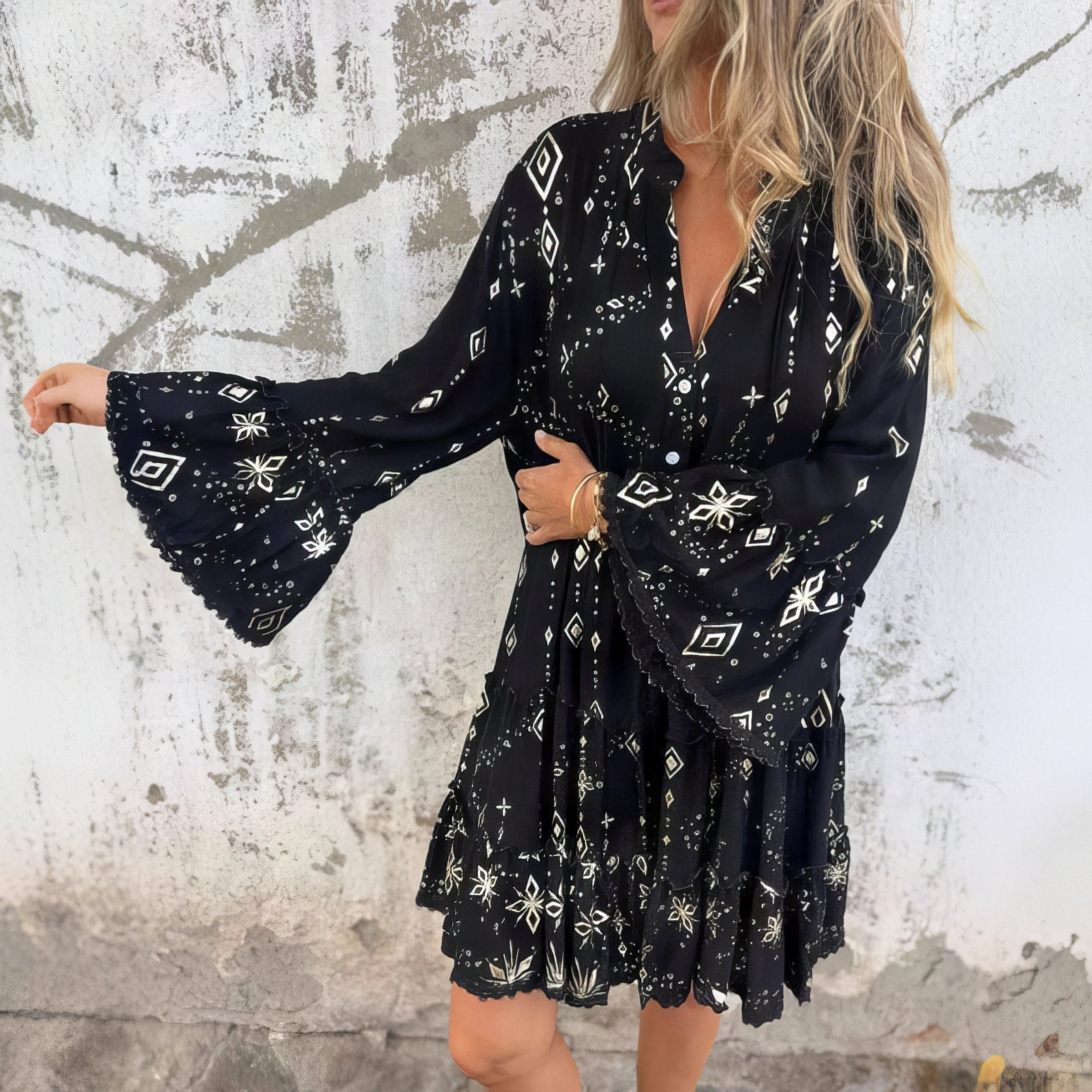 Kara | Boho Button Dress