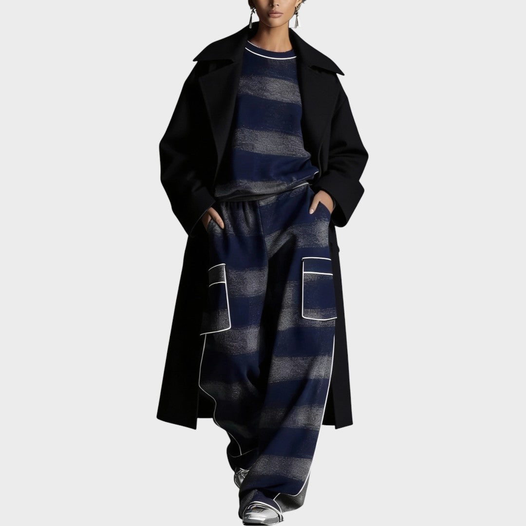 Peighton | Checked Pattern Tracksuit Set
