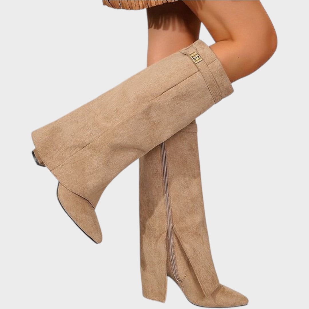 Lunara | High-Cut Suede Boots 