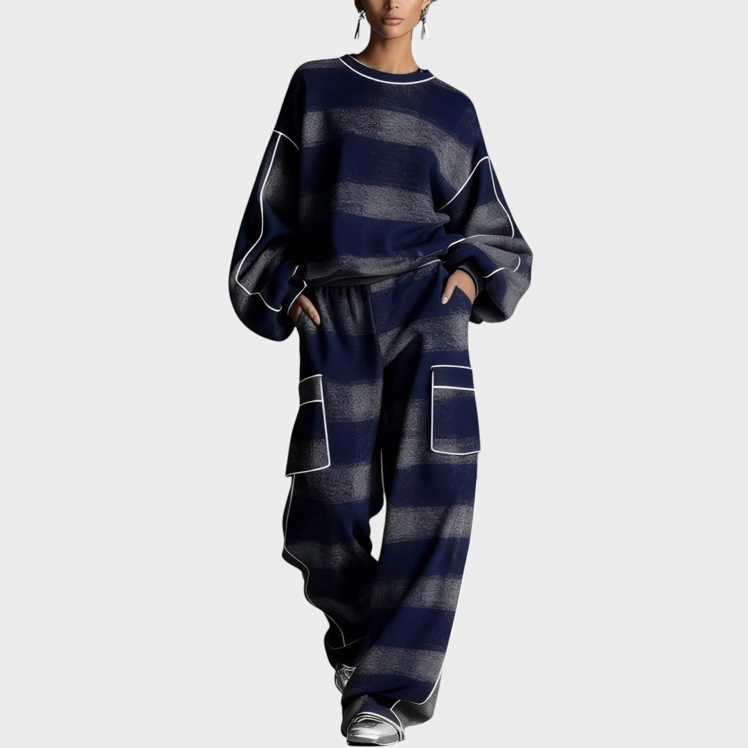 Peighton | Checked Pattern Tracksuit Set