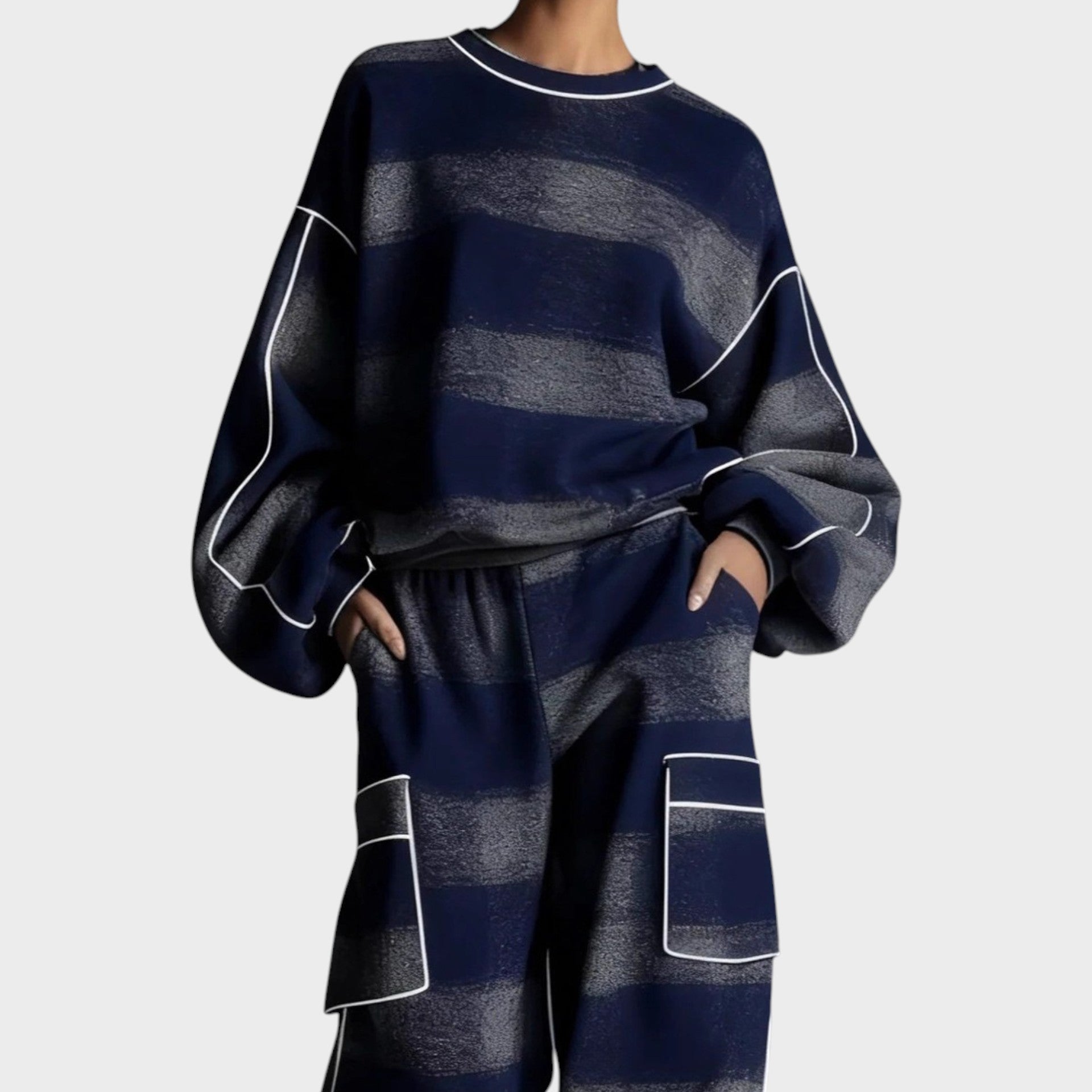 Peighton | Checked Pattern Tracksuit Set