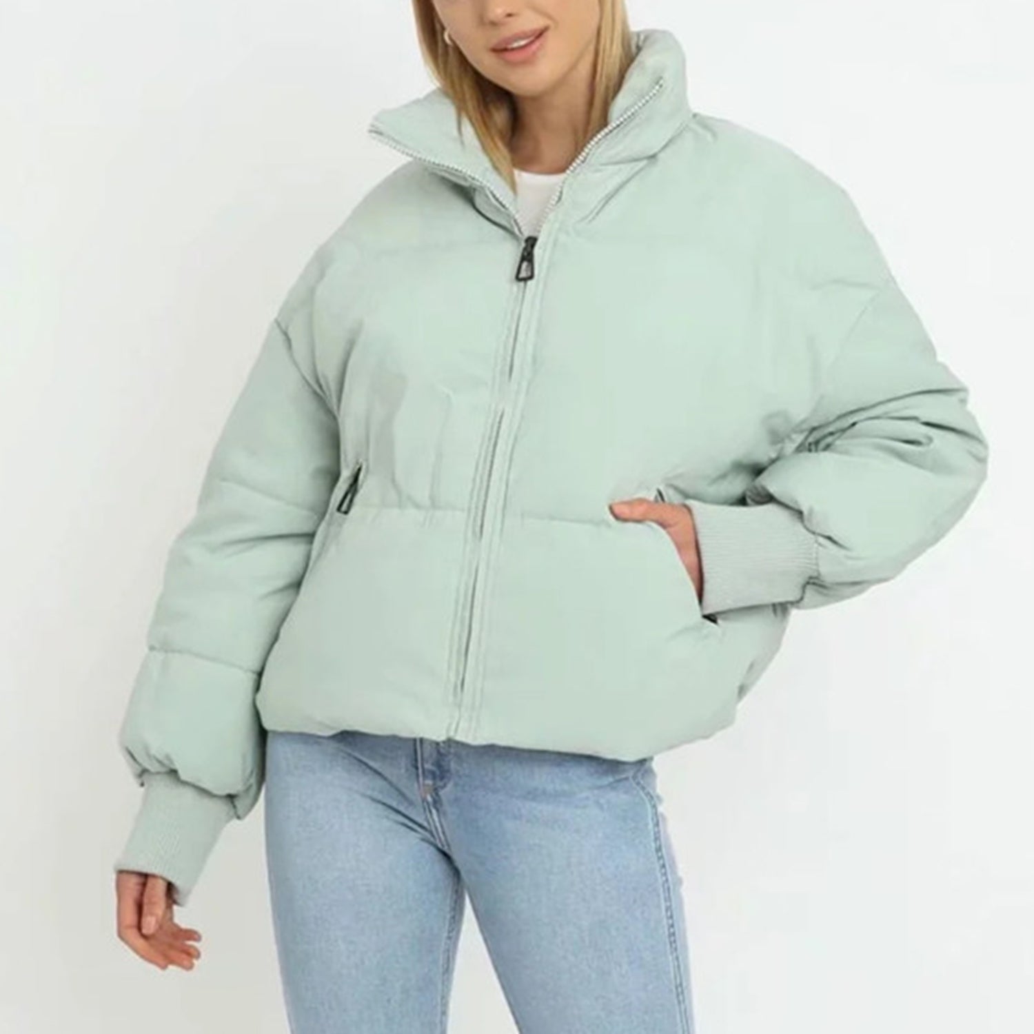 Feline | Puffer Jacket with stand-up collar