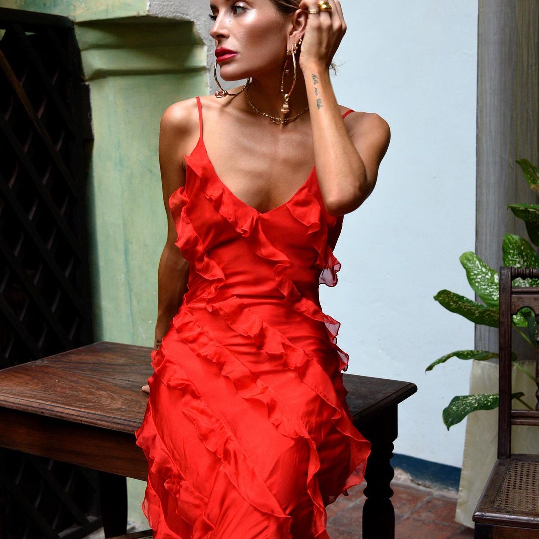 Tamara | Evening Dress with Cascading Ruffles