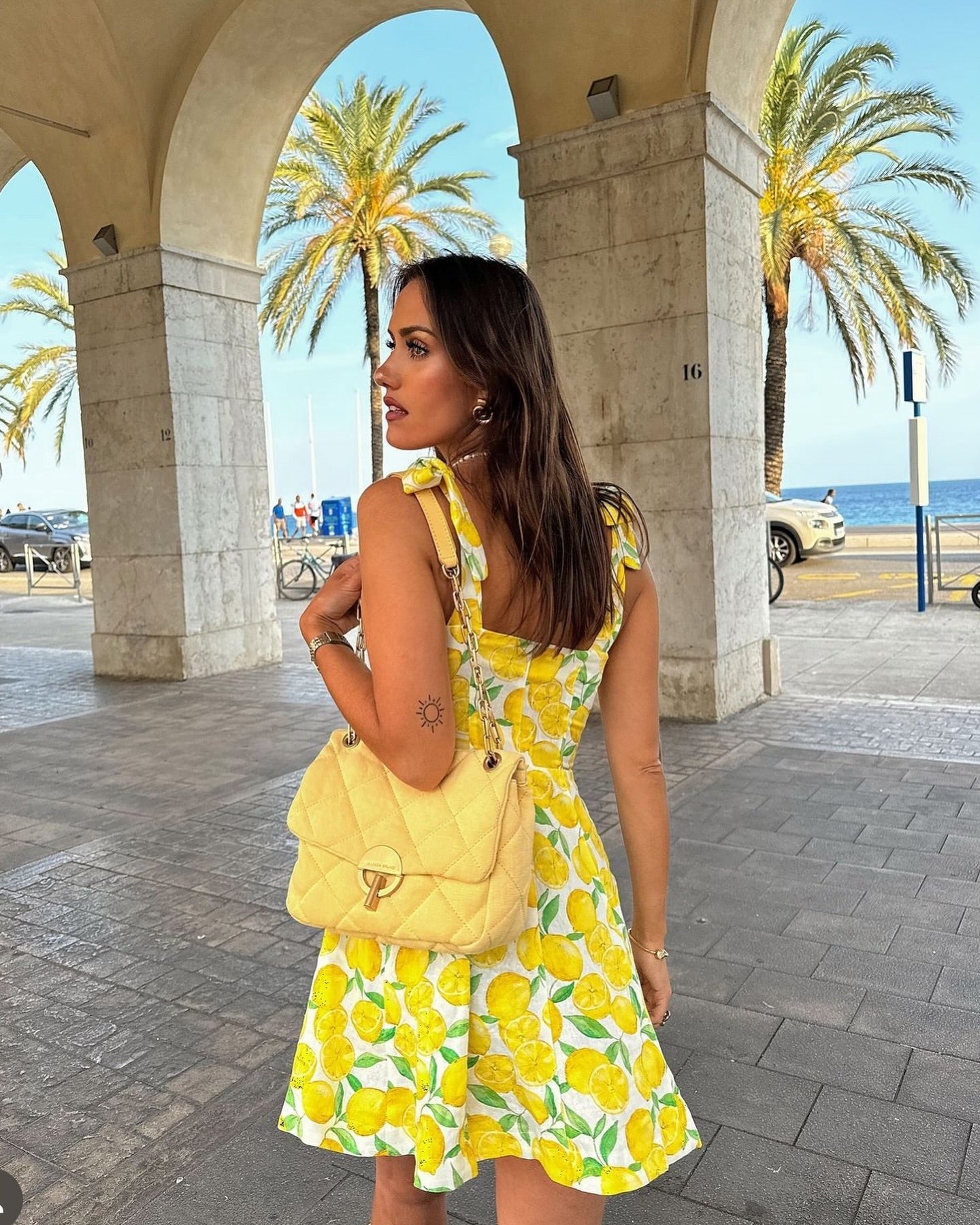 Vallie | Dress with Lime Print