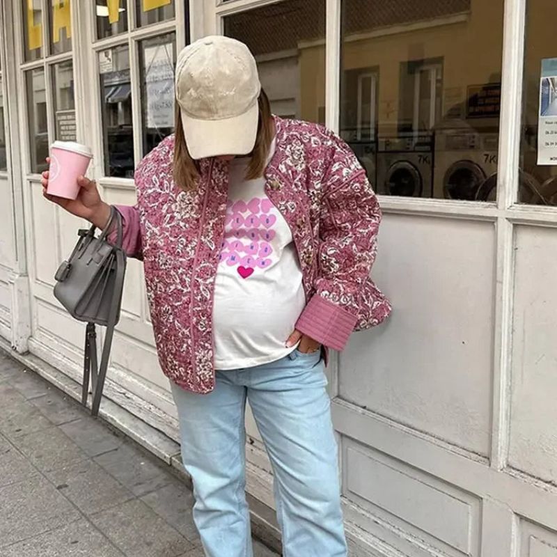 Oakley | Bomber Jacket Pink Floral Print Padded