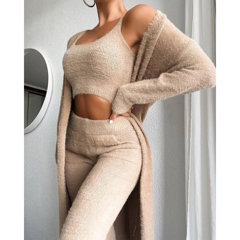 Jadelyn | Loungewear Set Fuzzy Knit Fabric