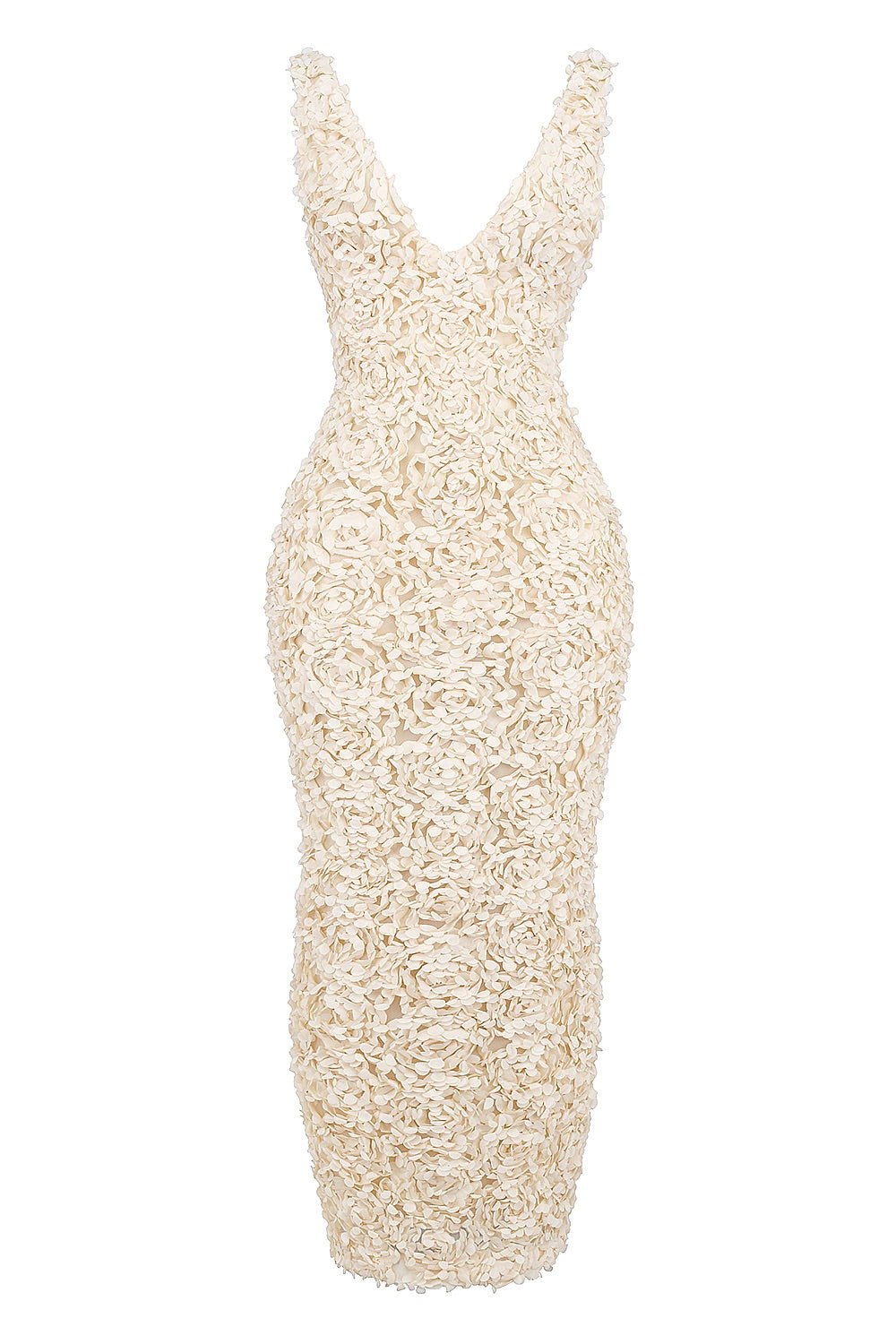 Johnette | Maxi Dress with Floral Appliqué