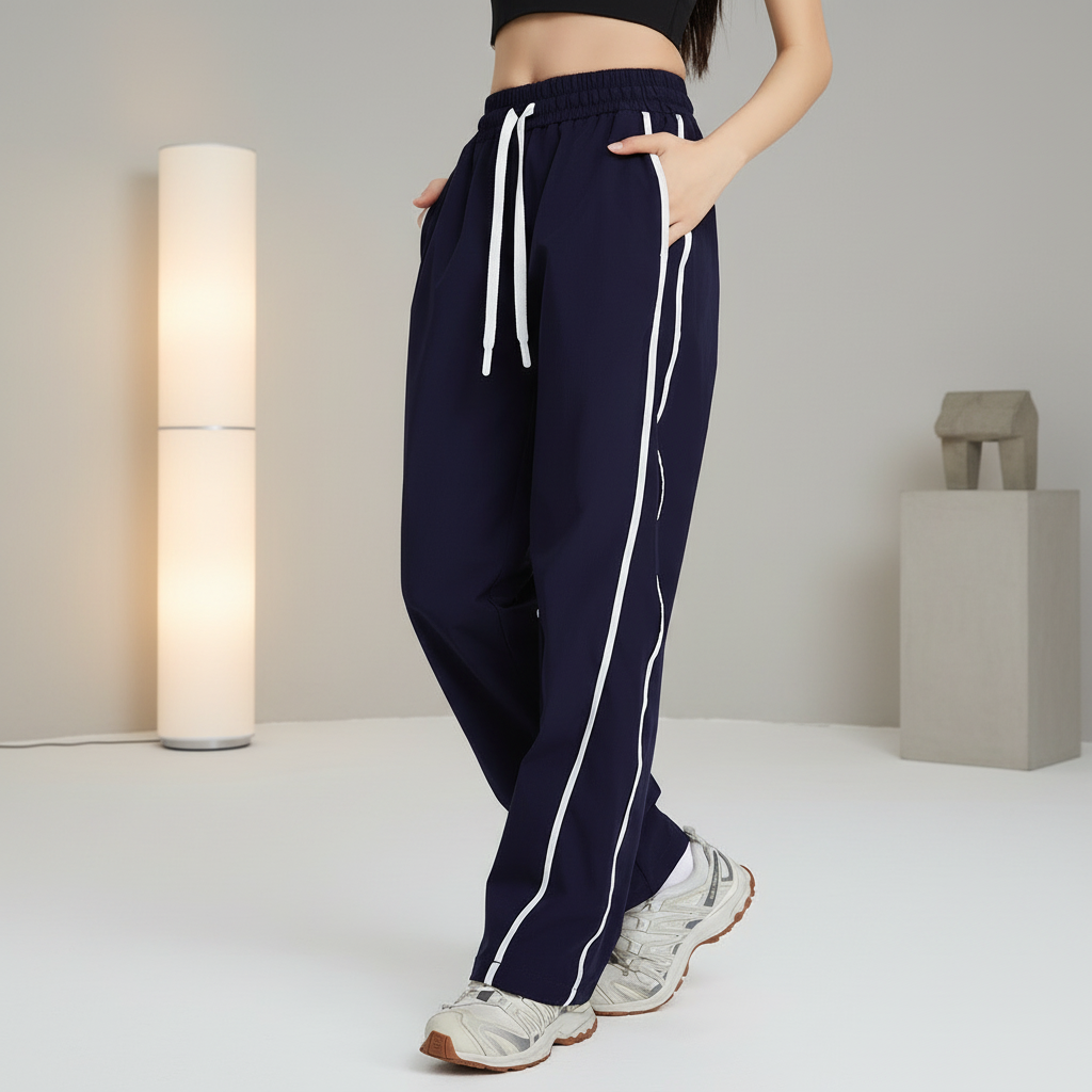 Mira | Relaxed Fit Sports Trousers with Side Stripes