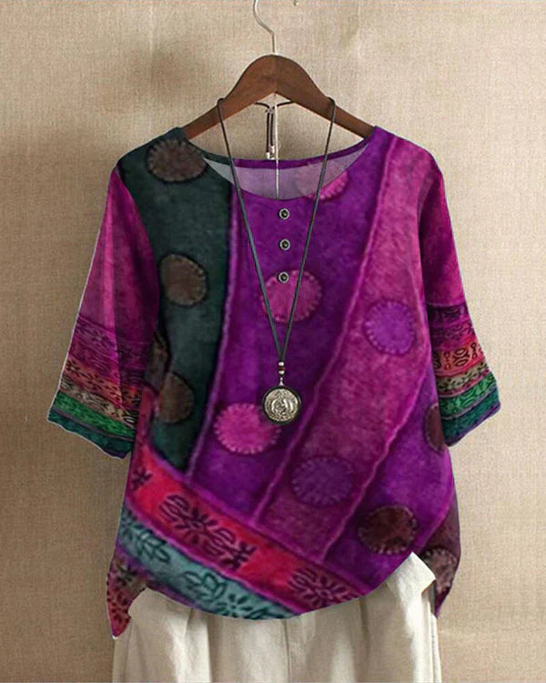 Cayla | Blouse Patchwork print