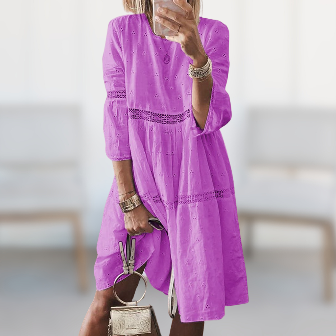 Tara | Relaxed Eyelet Midi Dress