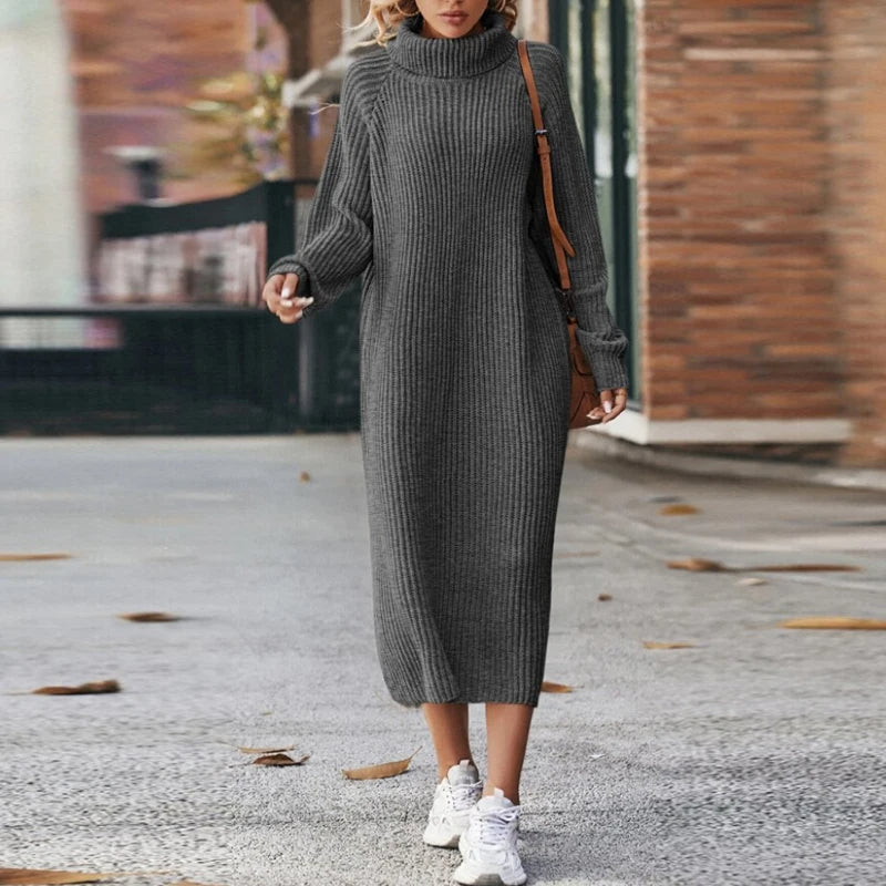 Reilly | Midi Dress with Turtleneck