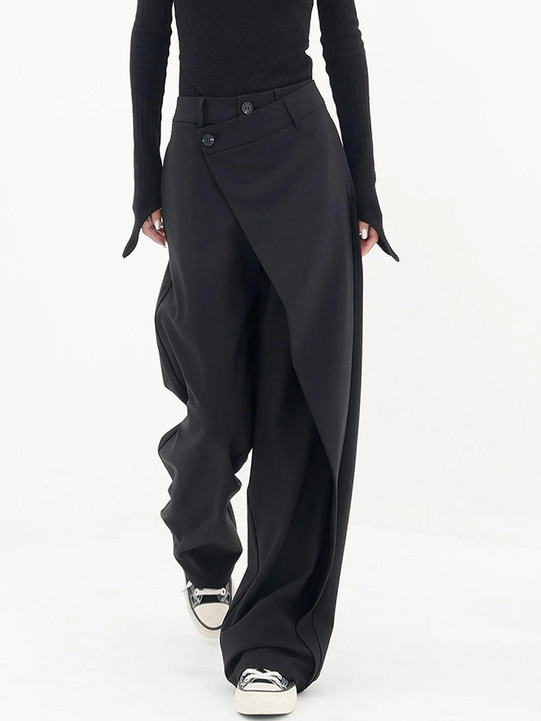 Saarin | Trousers with an Asymmetrical Wrap Design