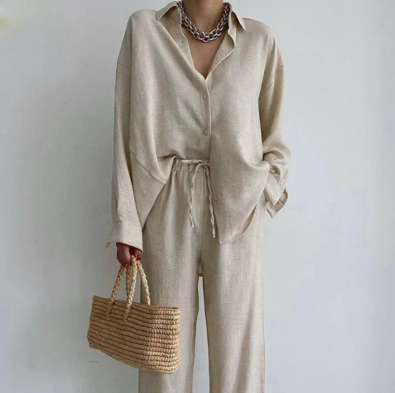 Eda | Two-Piece Set Oversized Linen Blend