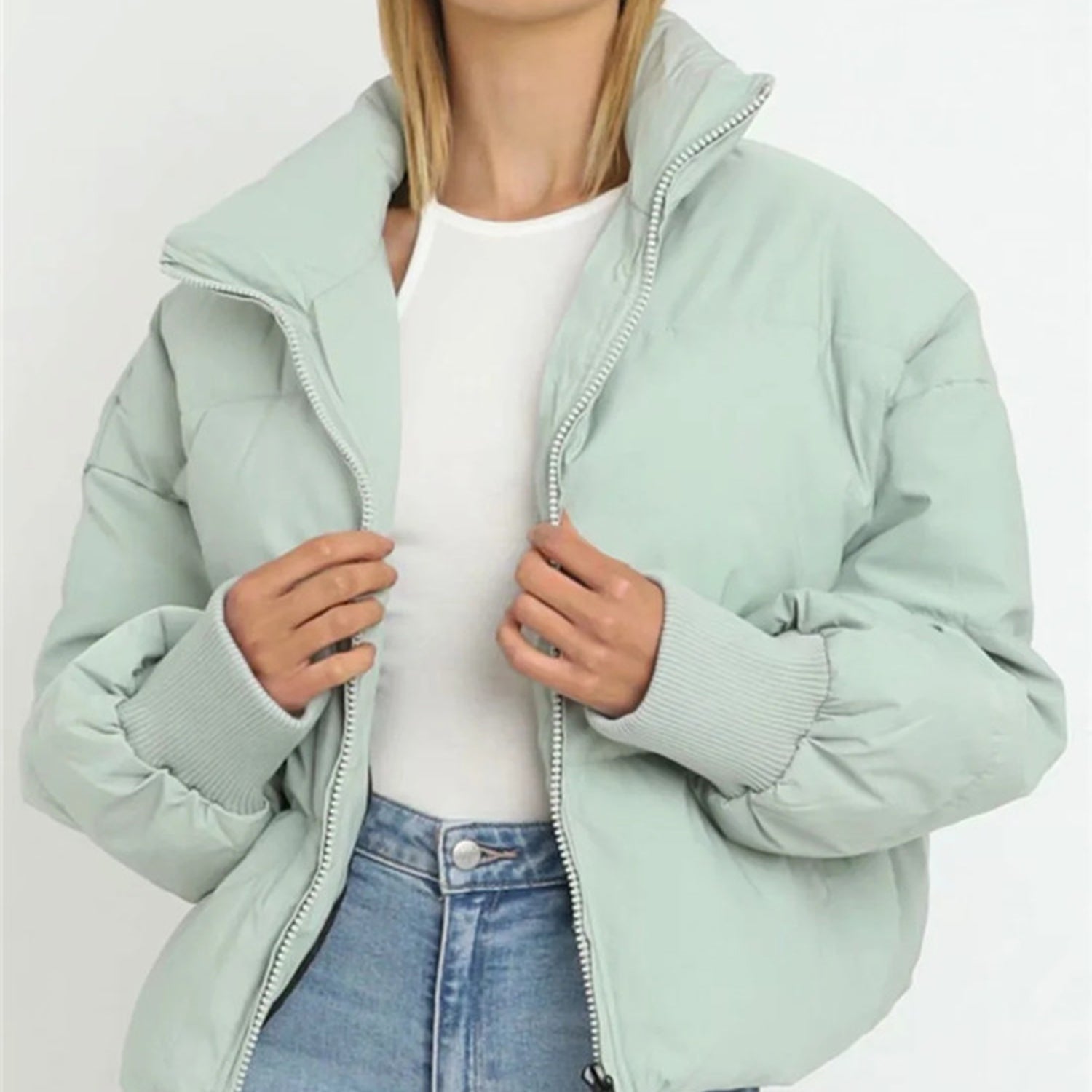 Feline | Puffer Jacket with stand-up collar