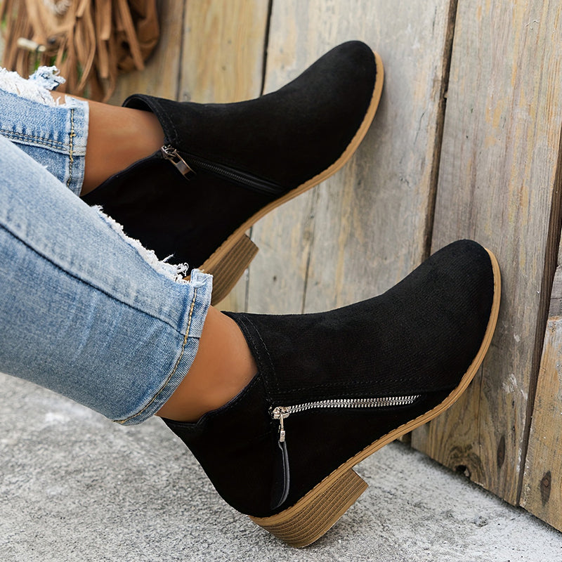 Dolly | Ankle Boots with Asymmetrical Zipper